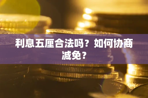 济南利息五厘合法吗？如何协商减免？