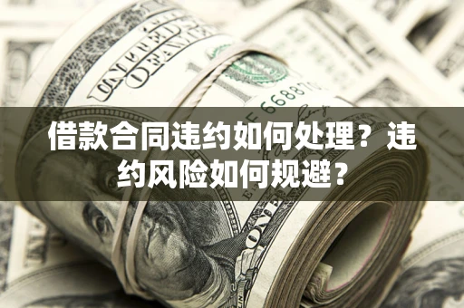 济南借款合同违约如何处理？违约风险如何规避？