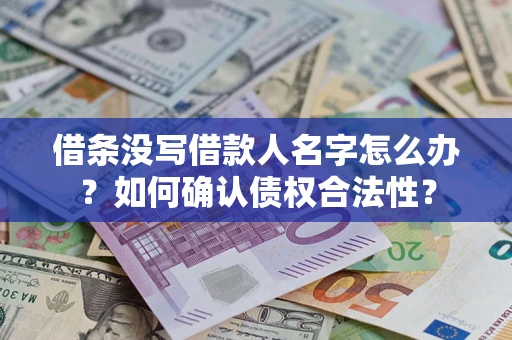 济南借条没写借款人名字怎么办？如何确认债权合法性？