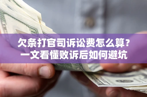 济南欠条打官司诉讼费怎么算？一文看懂败诉后如何避坑